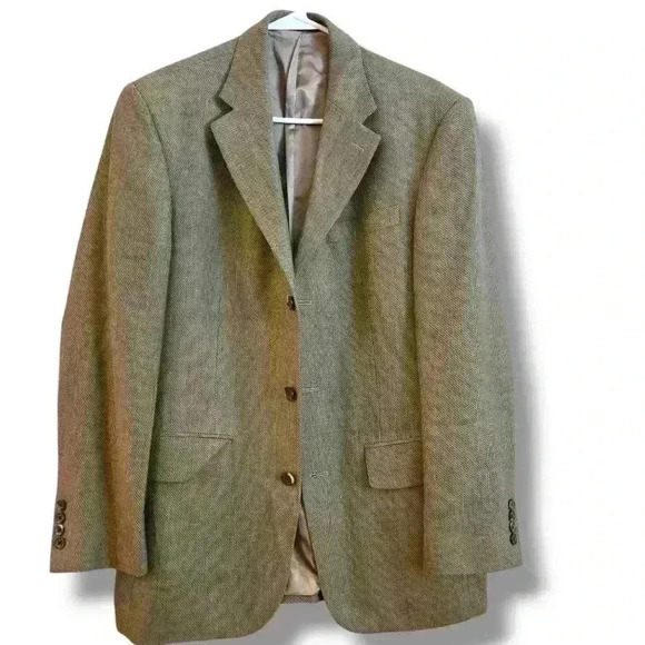 Oscar de la Renta Silk Wool Men's Suit Jacket size 38R #172 - Picture 1 of 8